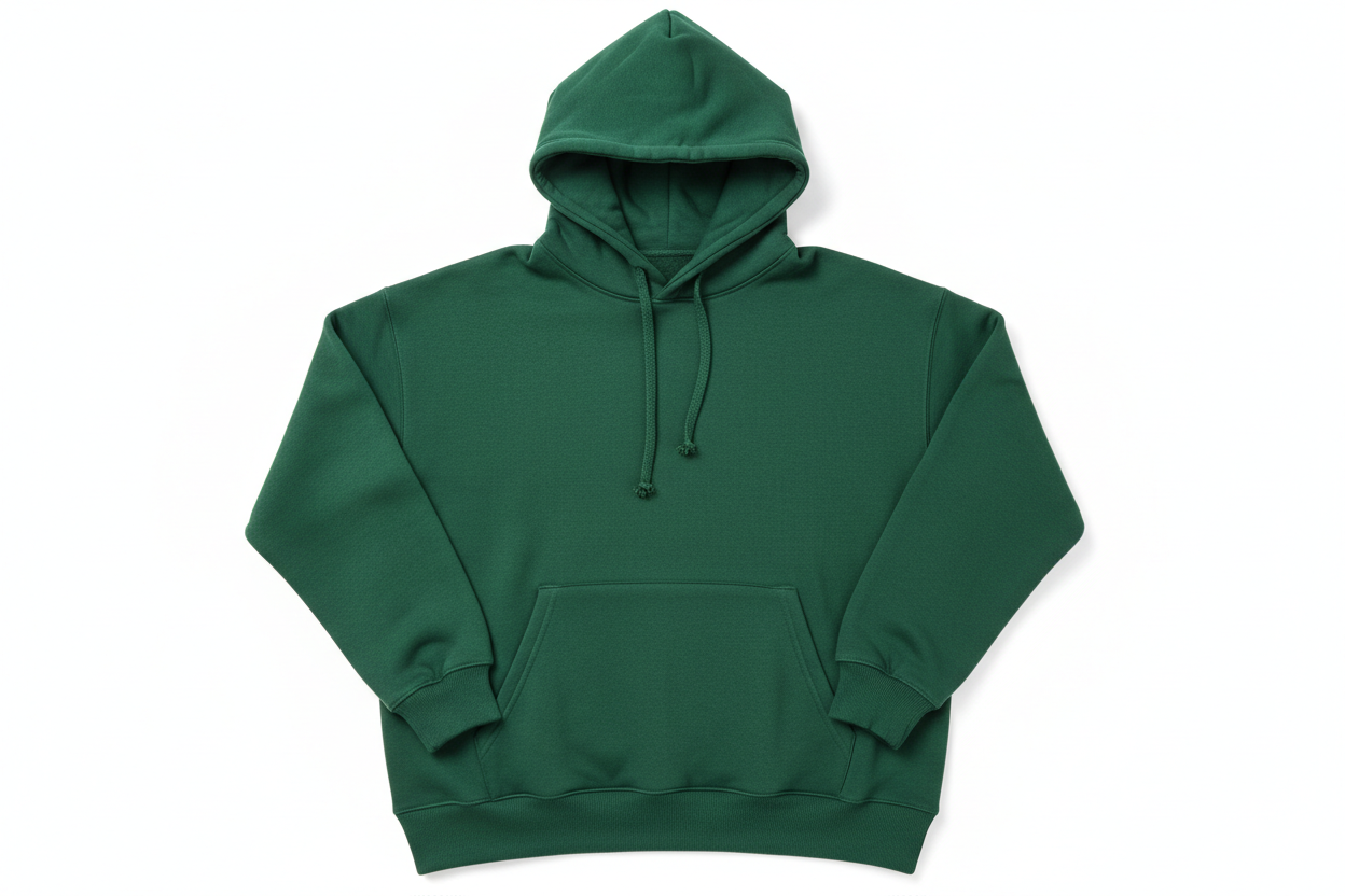 green hoodie